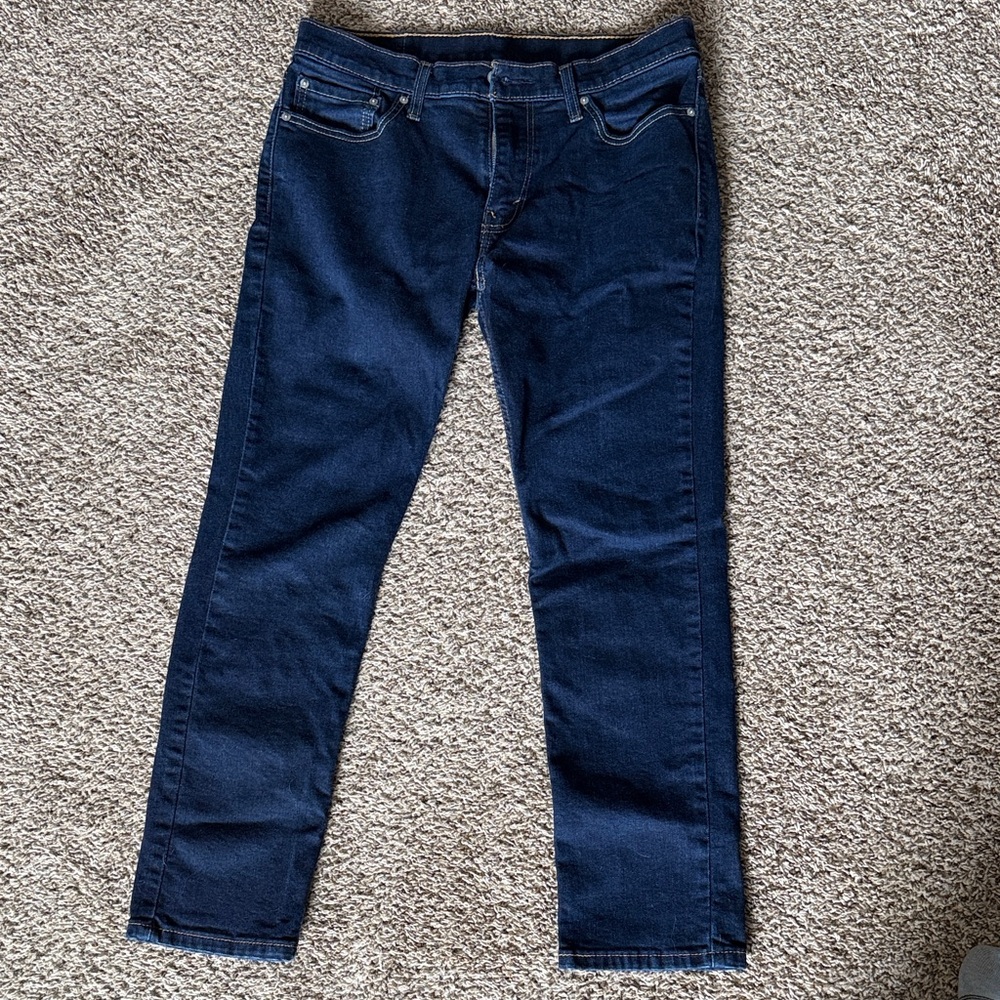Levi's Men’s Deep Blue Straight Leg Jeans